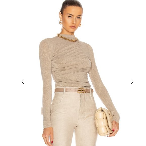 Enza Costa Tops - ENZA COSTA Ruched Lurex Knit Top